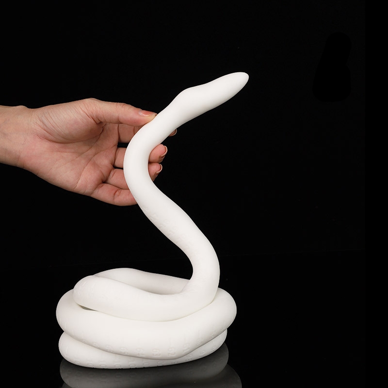 Ultra Snake long dildo 120 x 2,7 cm White - gb48705