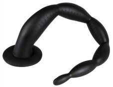 Long Dildo Scale Beads M 40 x 4 cm Black - gb13453