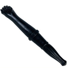 On one side a human fist, on the other side a horse dildo!