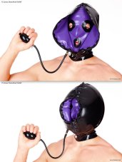 Latexová nafukovacia maska s otváracou tvárou