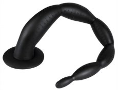 Long Dildo Scale Beads M 40 x 4 cm Black - gb13453