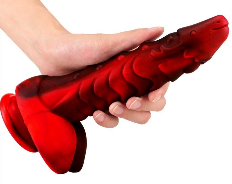Dildo Dragon Sarkan 19 x 4,5 cm Black-Red - gb39898