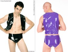 Jednoduchá latexová vesta bez zapínania