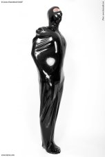 Latex bag (sleeping bag) with mask