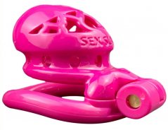 Pánský pás cudnosti - Sex Slave S růžový (5 x 3,4 cm)