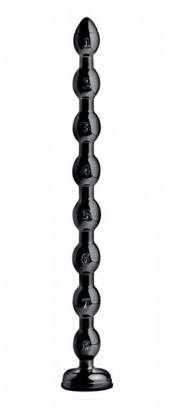 Černé kuličkové dildo - Beaded Thick Anal (50 x 3,8 cm)