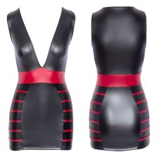 Matné elastické minišaty s extra hlubokým výstřihem