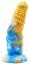 Dildo Fheniks 18 x 6 cm Gold-Blue - gb10471