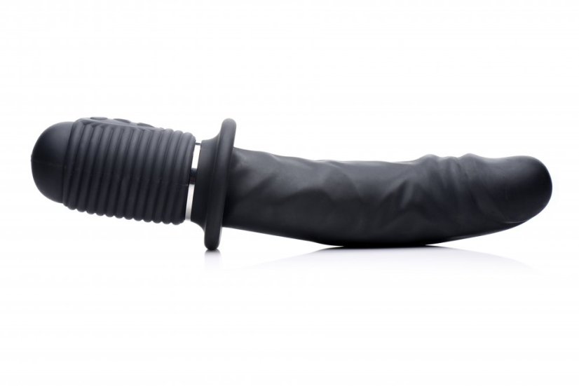 Black vibrator with handle 17 x 4.5 cm - gb31305