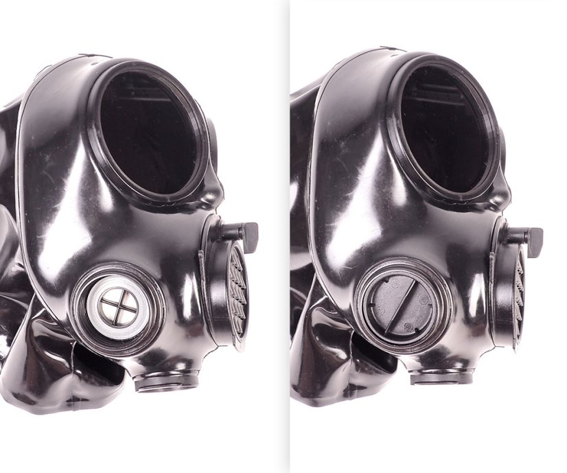 Plynová maska OM-90 celohlavová - uzávěr jednoho nádechu