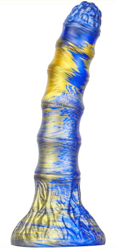 Dildo Fantasy Bamspin 15 x 3,3 cm Blue-Gold - gb16879