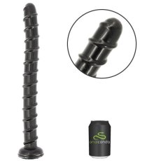 Čierne dildo so špirálou