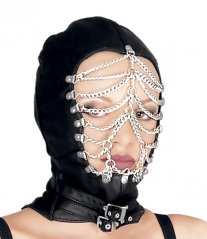 Kožená maska s řetízky
