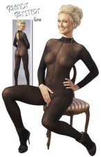 Fishnet catsuit with turtleneck