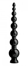 Čierne guľôčkové dildo - Long Beaded Hose (50 x 6,3 cm)