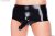 Men's latex briefs with hollow dildo