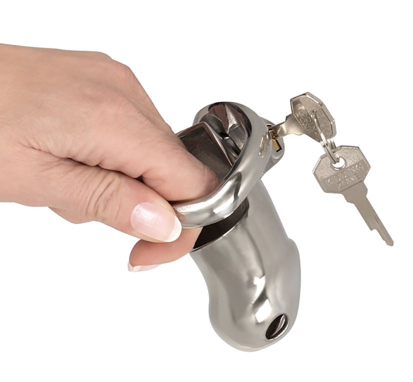 Kovový pás cudnosti pre mužov s bočnými dierkami