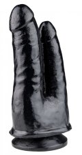 Dvojité černé dildo - Sam & Jack (13 x 4 cm)