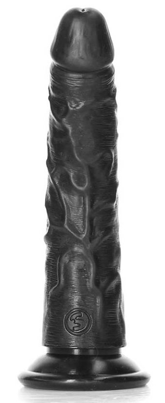 Slim Dildo RealRock 15,5 x 3,8 cm Black - gb44843