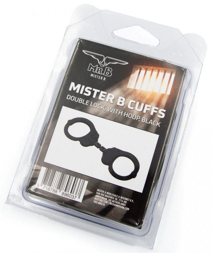 Profesionálne kovové putá v čiernej farbe