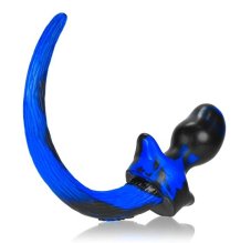 Anal Plug - Dog Tail OB Black-Blue M (9.5 x 5 cm) - gb27672