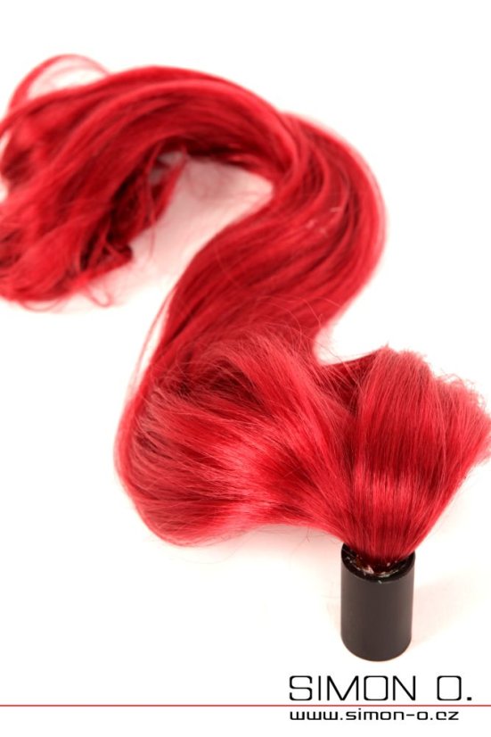 Vlasový chvost k latexovým maskám - burgund