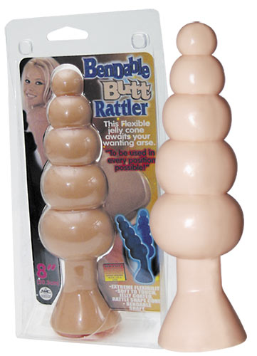 Beaded anal dildo in flesh color