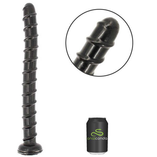 Čierne dildo so špirálou