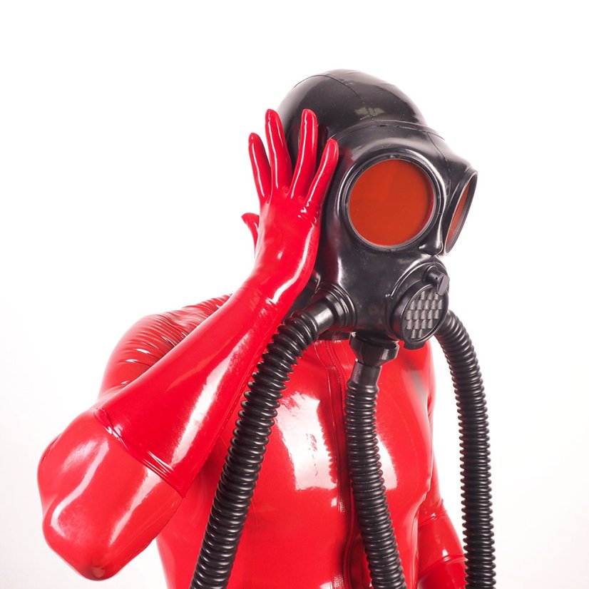 Plynová maska OM-90 celohlavová s červenými skly