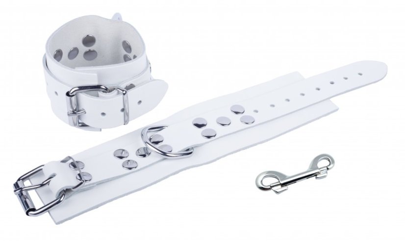 Kožené putá "The Red" biela - gb14003