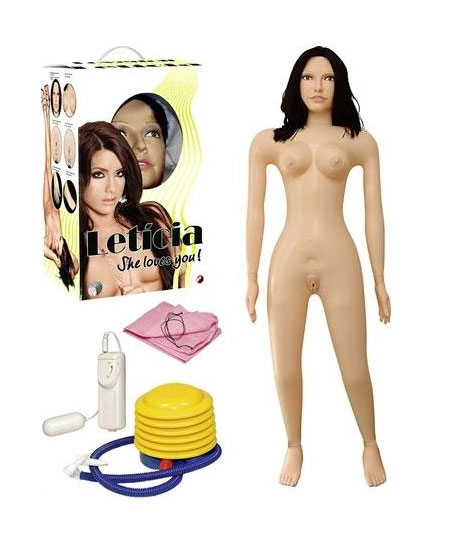 Sexy nafukovacia brunetka v životnej veľkosti - obsah balenia