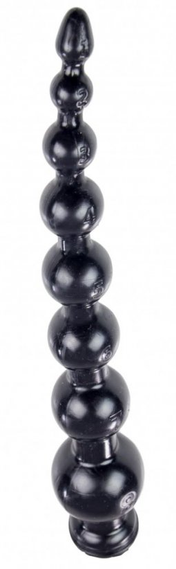 Černé kuličkové dildo - Snake Progress (45 x 8 cm)