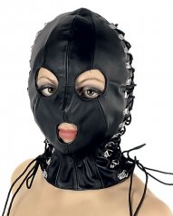 Kožená maska s bočním šněrováním
