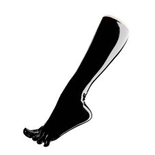 Latexové prstové ponožky UniqDsn - černé Latexové prstové ponožky UniqDsn - černé