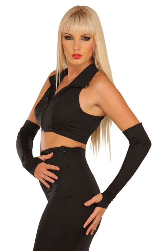 Dlouhé strečové rukavice s volnou dlaní