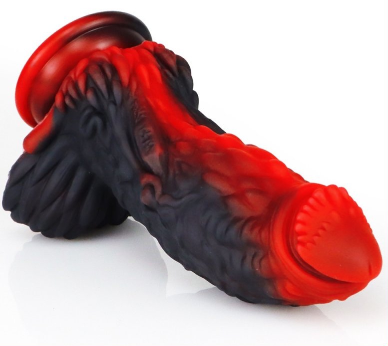 Dildo Dragon Yong 15 x 5,5 cm Black-Red - gb39897