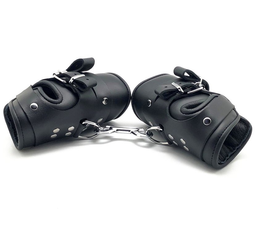Masivní kožená zavěšovací pouta na ruce