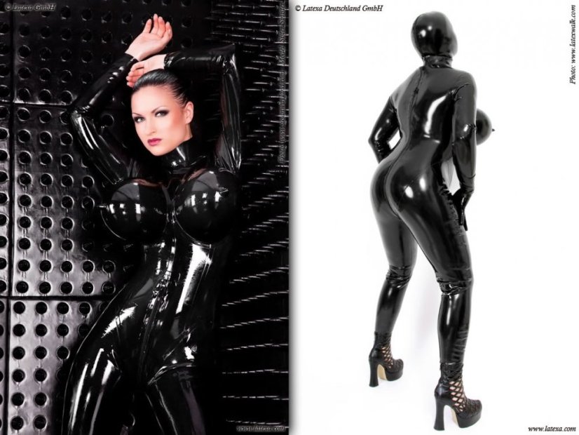 Latexový catsuit Mega Boobs dámsky