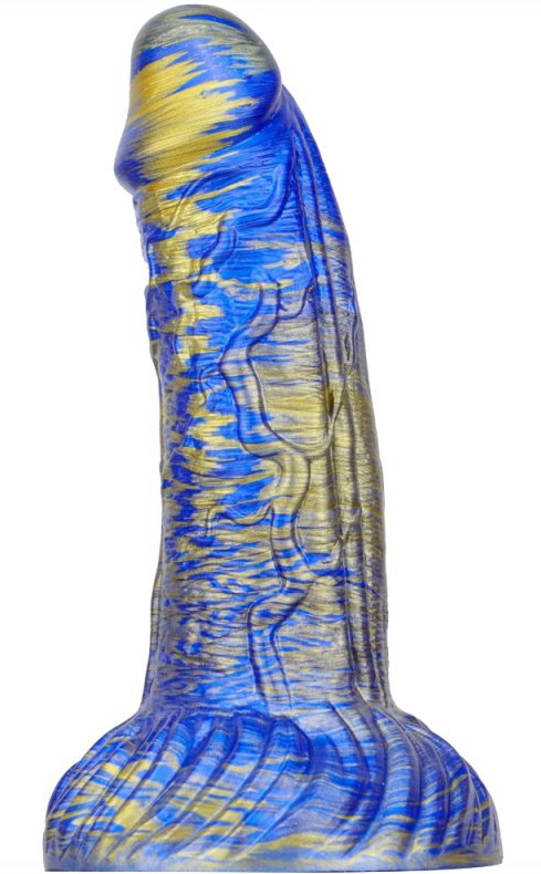 Dildo Fantasy Gentax 16 x 5 cm Blue-Gold - gb45126