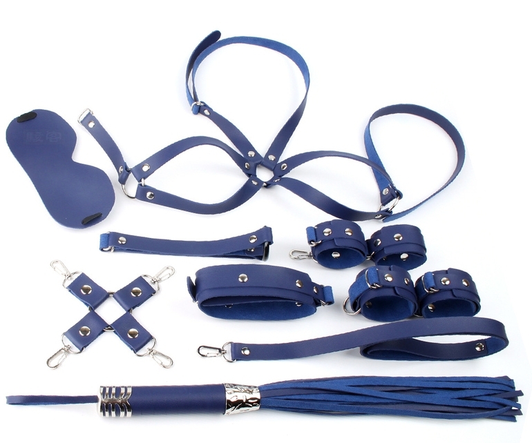 BDSM sada Obedience modrá