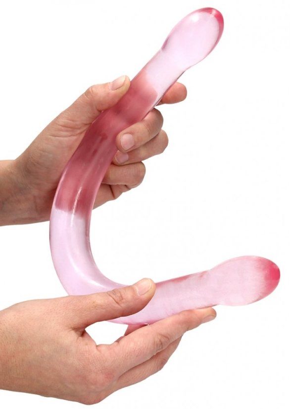 Double Dildo Crystal RealRock 42 x 3,5 cm Pink - gb44462