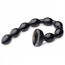 Čierne guličkové dildo - Beaded Thick Anal (50 x 3,8 cm)