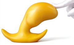 Anální kolík - Plug Bean L 15 x 6,5 cm Yellow - gb18662