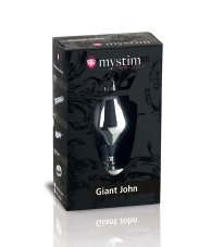 Metal anal plug for electrosex - Giant John XXL - packaging