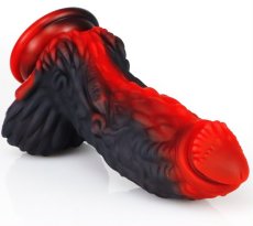 Dildo Dragon Yong 15 x 5,5 cm Black-Red - gb39897