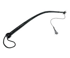 Leather whip with reinforced handle - 60 cm