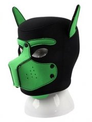 Neoprenová psí maska černo-zelená