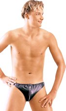 Pánske kožené slipy so zipsom