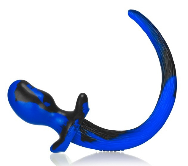 Análny kolík - psí chvost OB čierno-modrý S (8 x 4 cm) - gb13998