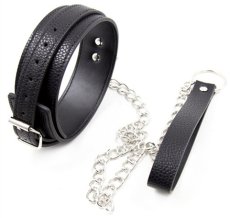 Obojok s vodítkom zo syntetickej vzorovanej kože